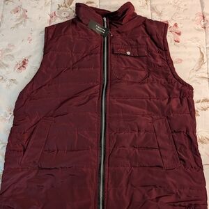 Able Burgundy Quilted Vest